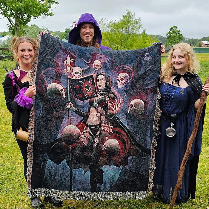 Nanci the Necromancer - Woven Tapestry Blanket