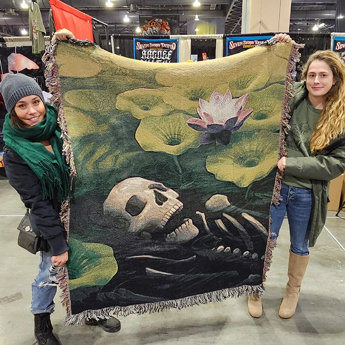 Lotus Eater - Woven Tapestry Blanket