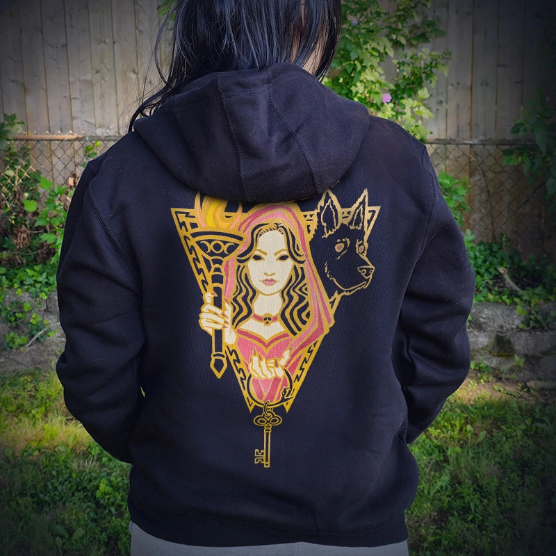 Hekate - Black Zip Hoodie