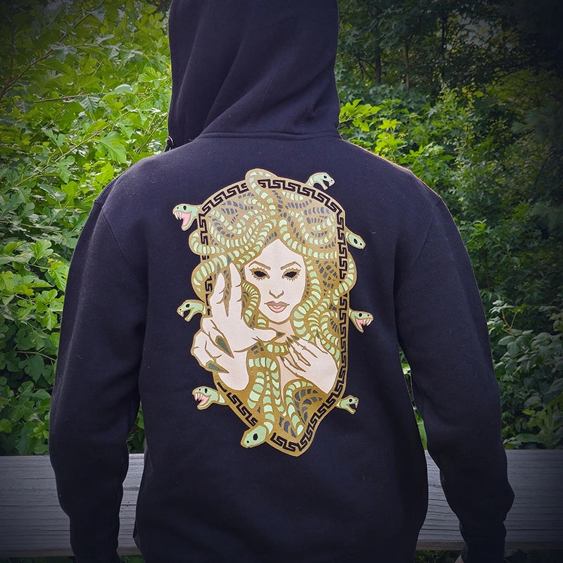 Medusa - Black Zip Hoodie