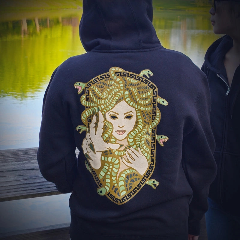 Medusa - Black Zip Hoodie