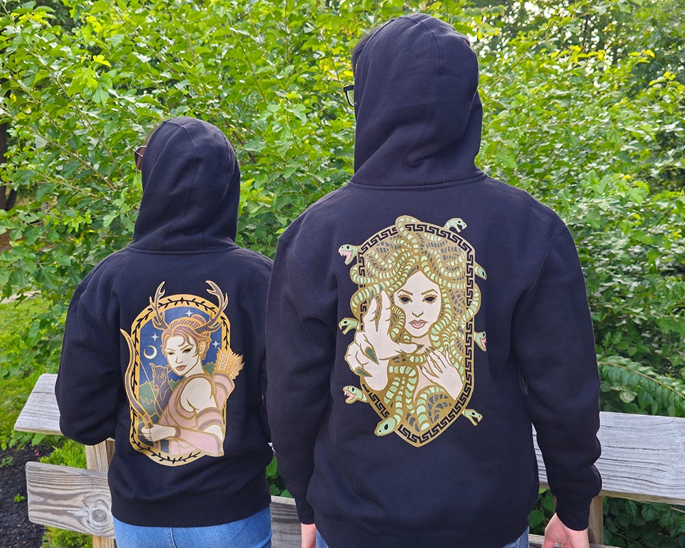 Medusa - Black Zip Hoodie