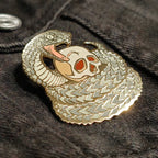 Viper Snake & Skull Enamel Pin