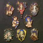Goddesses of the Dark Pantheon Full Enamel Pin Set