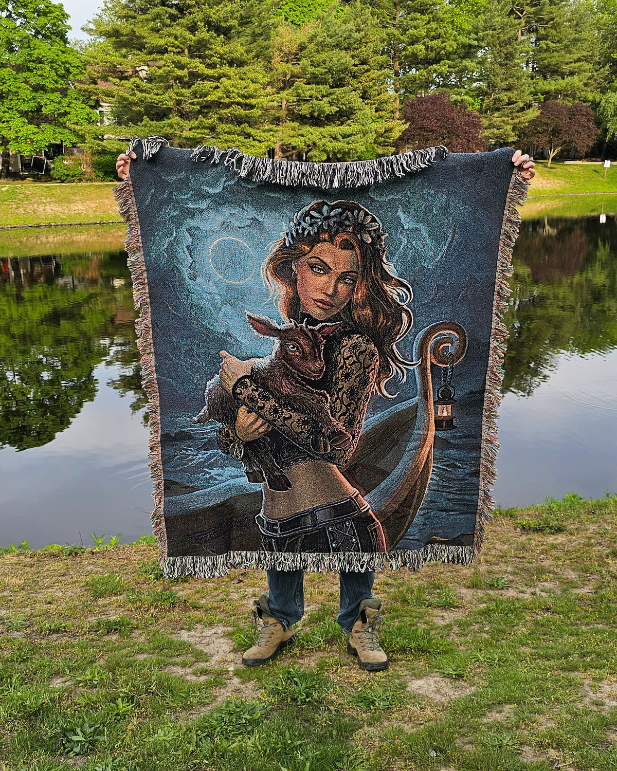 Amaris, Witch of the Eclipse - Woven Blanket