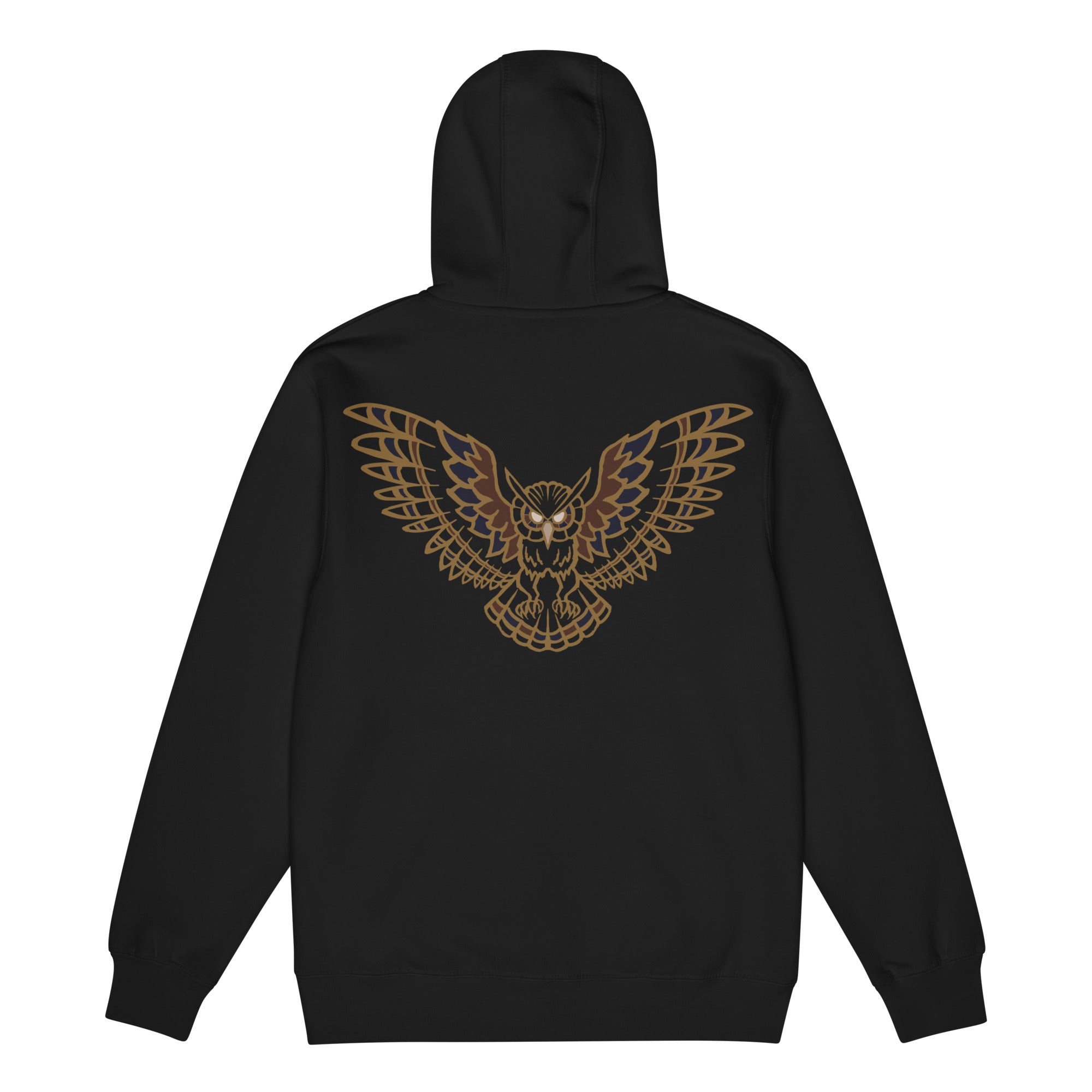 Strix Owl - Black Zip Hoodie