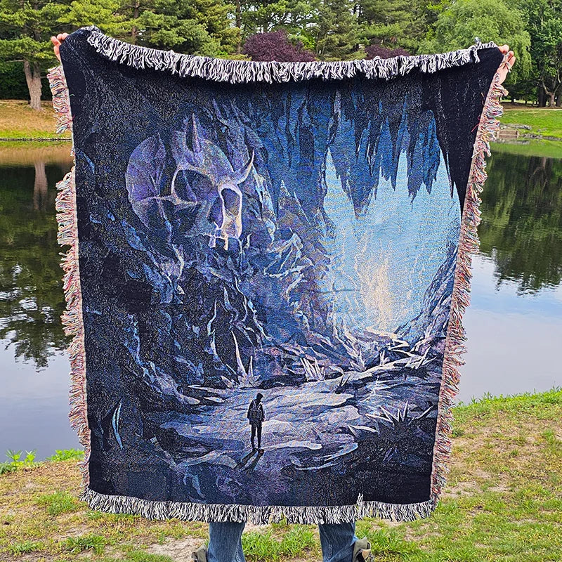 Icy Tomb - Woven Tapestry Blanket