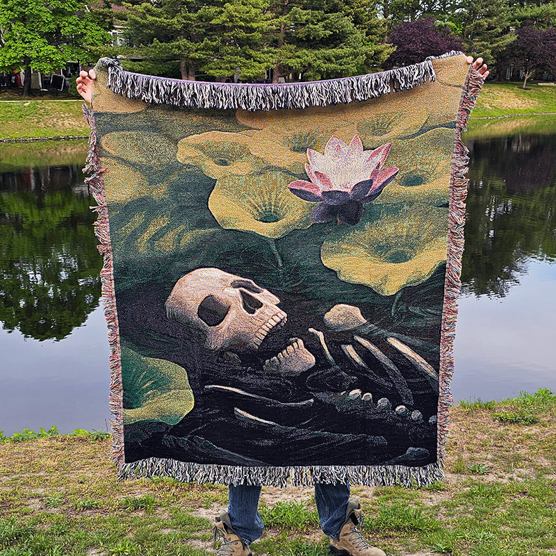 Lotus Eater - Woven Tapestry Blanket