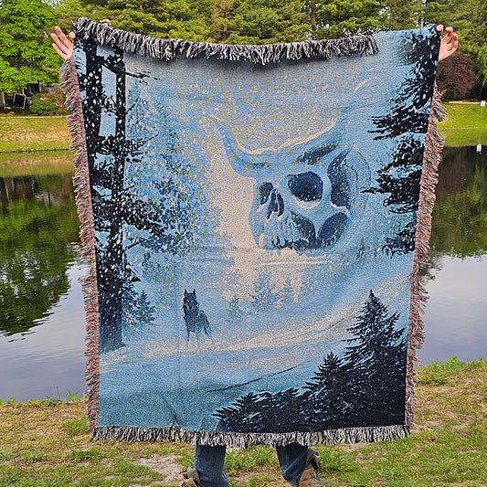 Frosty Omen - Woven Tapestry Blanket