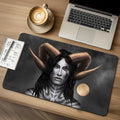 Tattooed horned female demon 